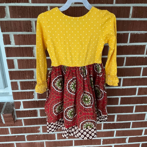 Eleanor Rose Thanks Rhonda Thanksgiving dress girl size 6/7 - Picture 3 of 3